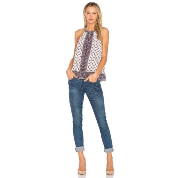 💕JOIE💕 Bradie 100% Silk Cami Top ~  Porcelain Border Print Medium NWT - Picture 5 of 16